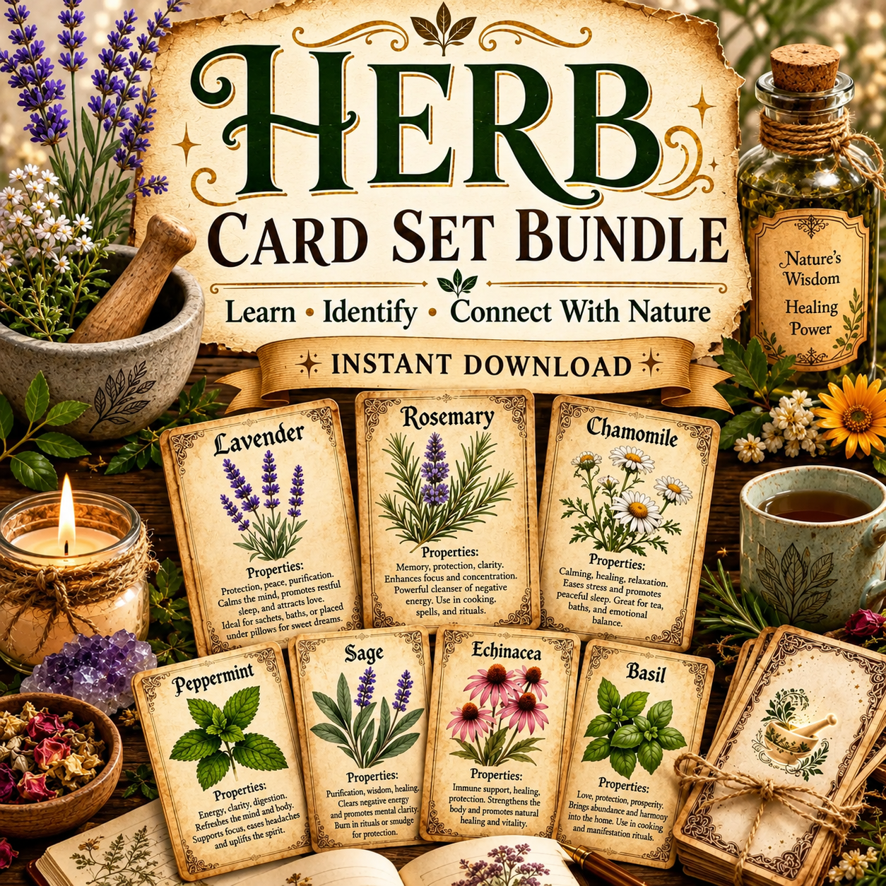 Printable Herb Identification Cards