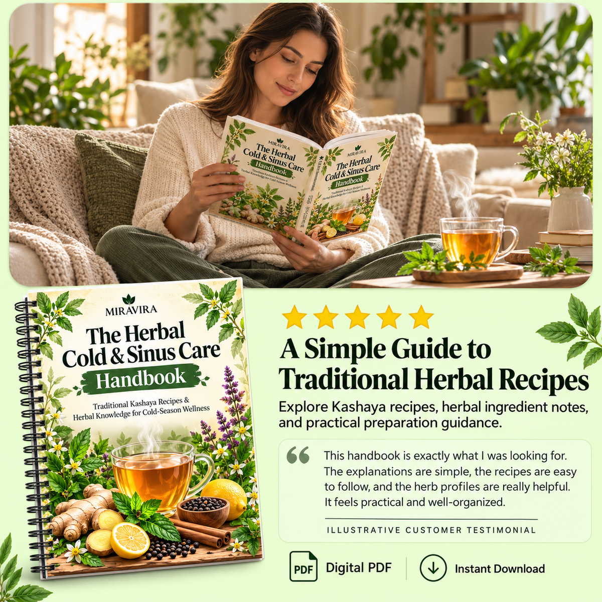 The Herbal Cold & Sinus Care - Fast Natural Remedies for Blocked Nose, Sinus Pressure & Post-Nasal Drip