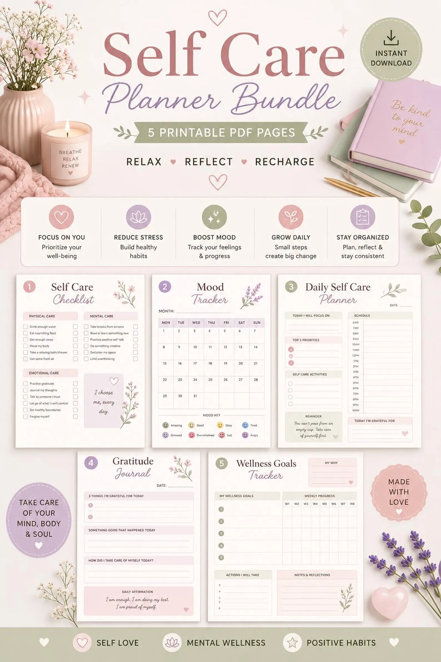 Wellness Tracker, Gratitude Journal