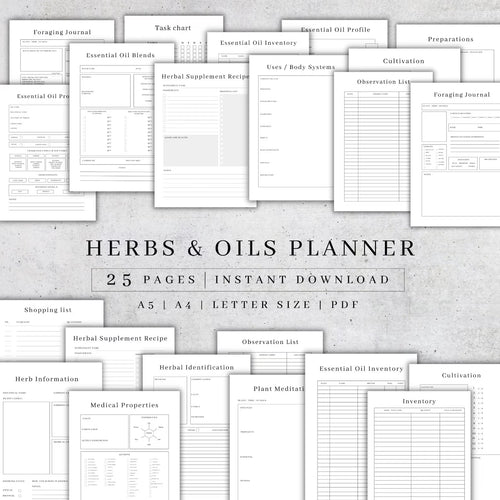 Herbs & Essential Oils Planner